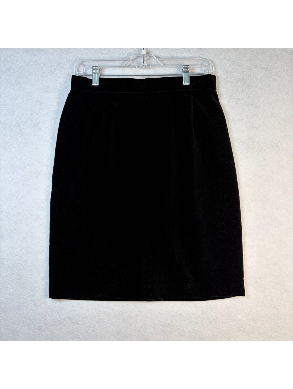 Vintage Counterparts Black Velvet Straight Pencil Skirt Size 12